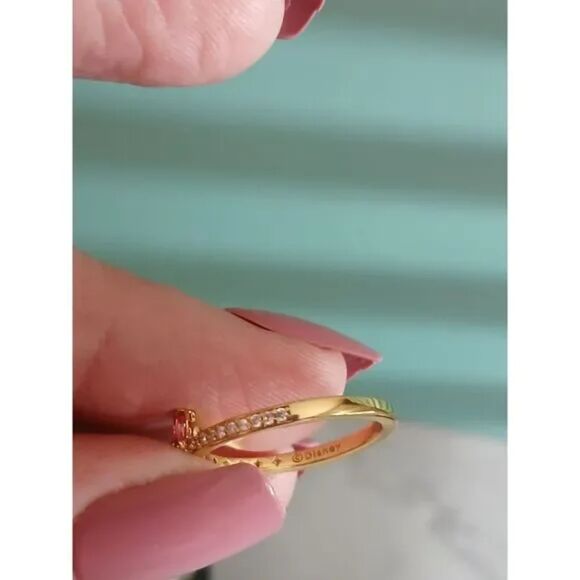 Princess Rapunzel Tiara Ring 14K Gold Plating, Light Purple Pear Stones, ALE MET - Picture 8 of 13